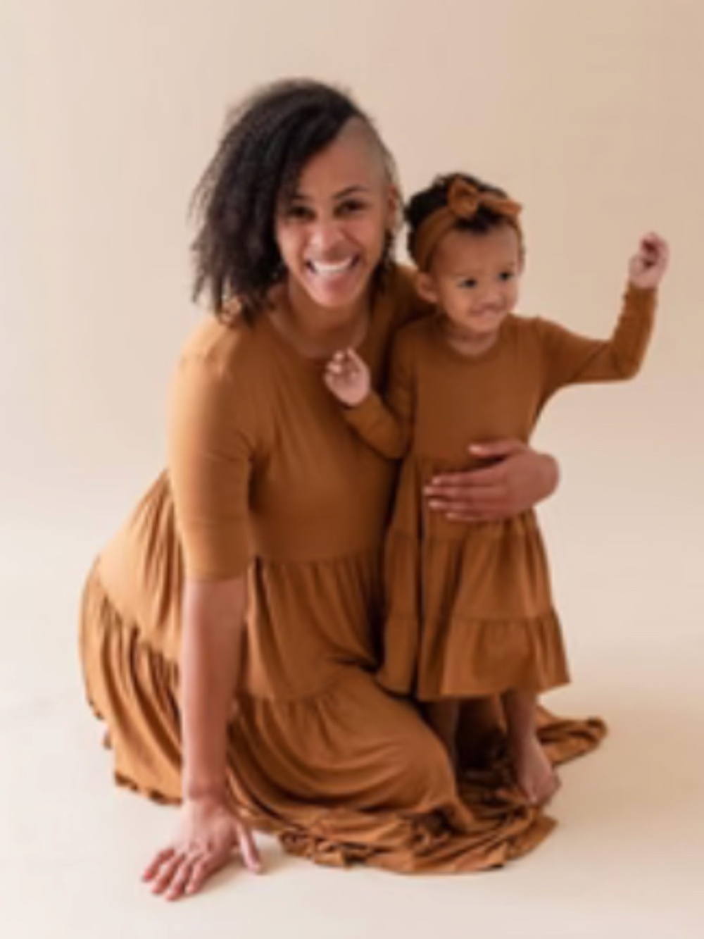 Kyte Baby Brown Tiered Kids Dress